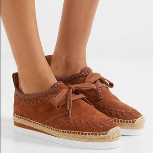 See by Chloe suede espadrille platforms NEW